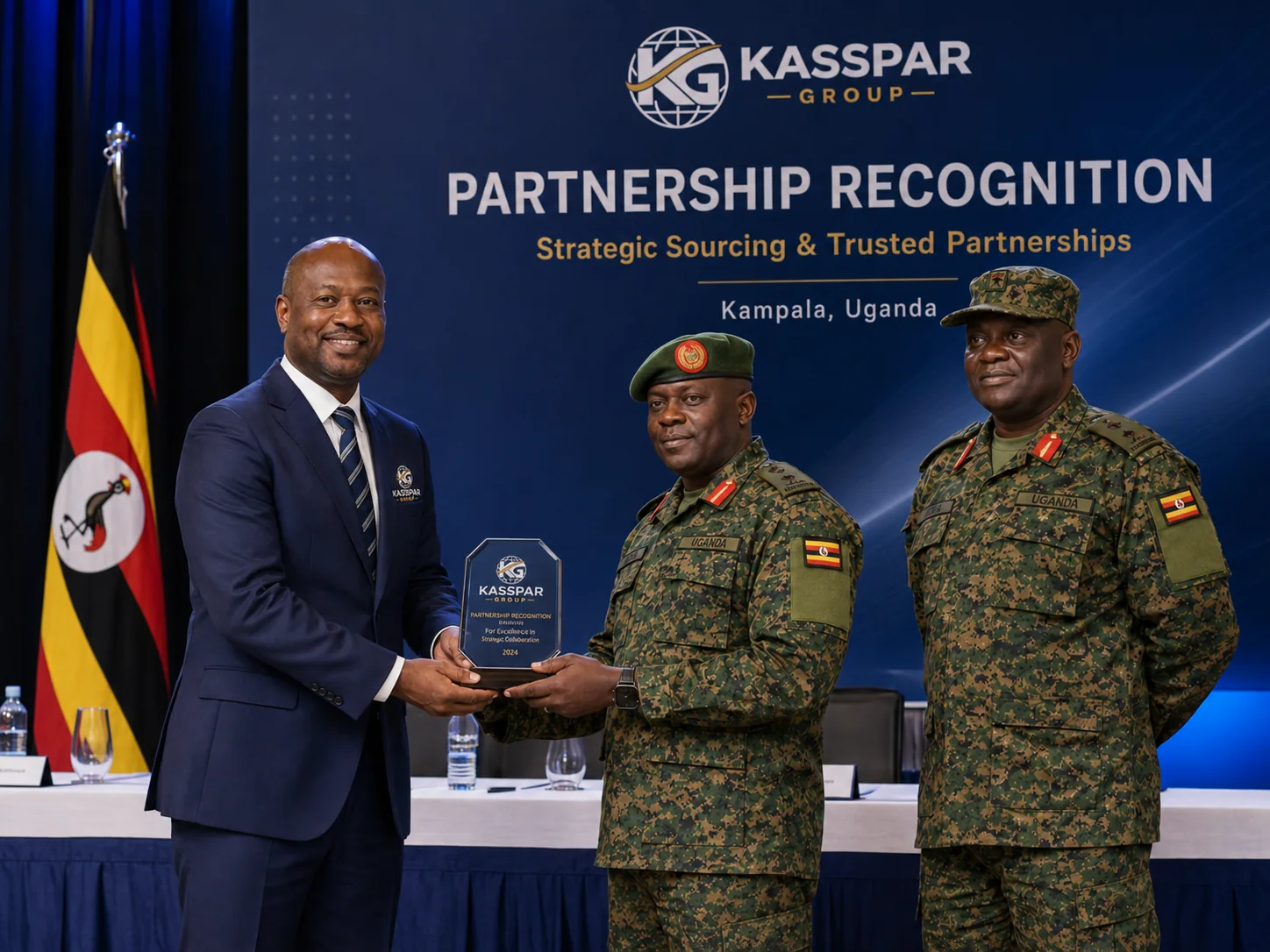 Kasspar Group partnership recognition with Ugandan defence leadership