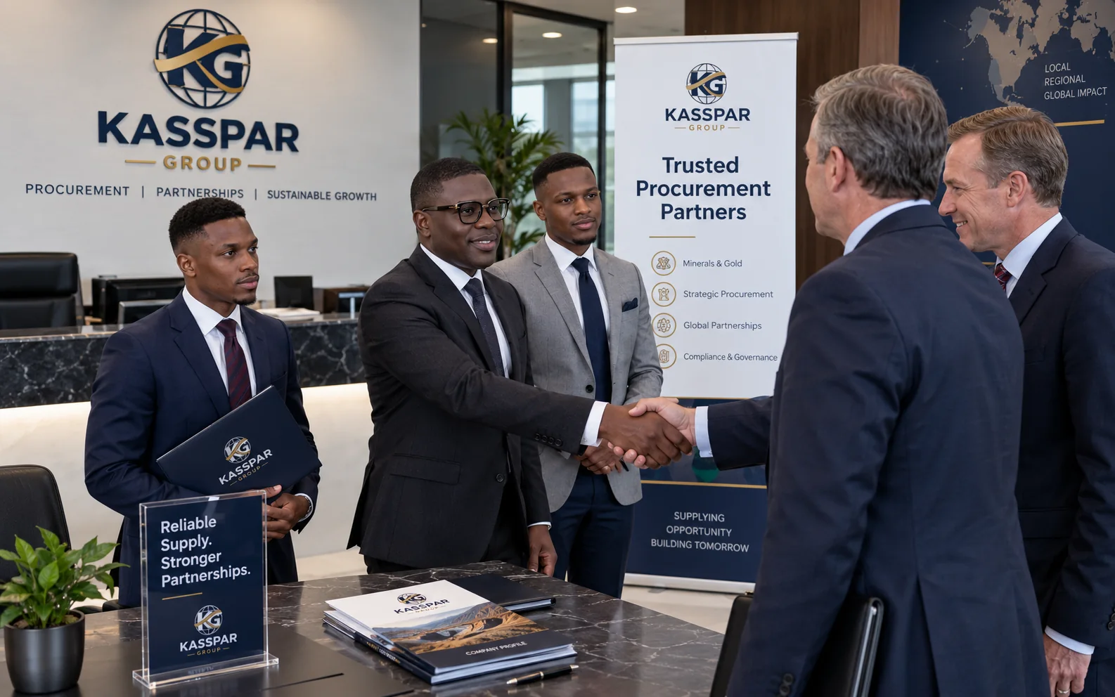 Kasspar Group representatives formalizing an international procurement partnership